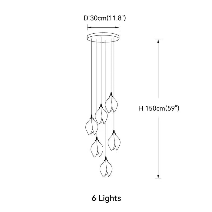 Bloom Staircase Chandelier - Simprolos