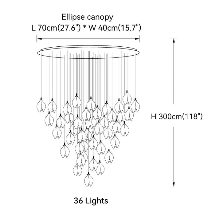 Bloom Staircase Chandelier - Simprolos