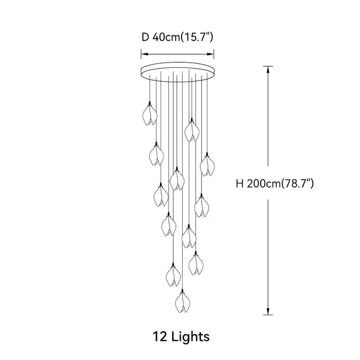 Bloom Staircase Chandelier - Simprolos
