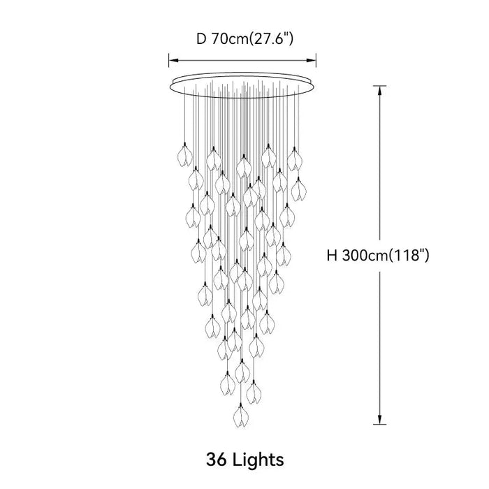 Bloom Staircase Chandelier - Simprolos