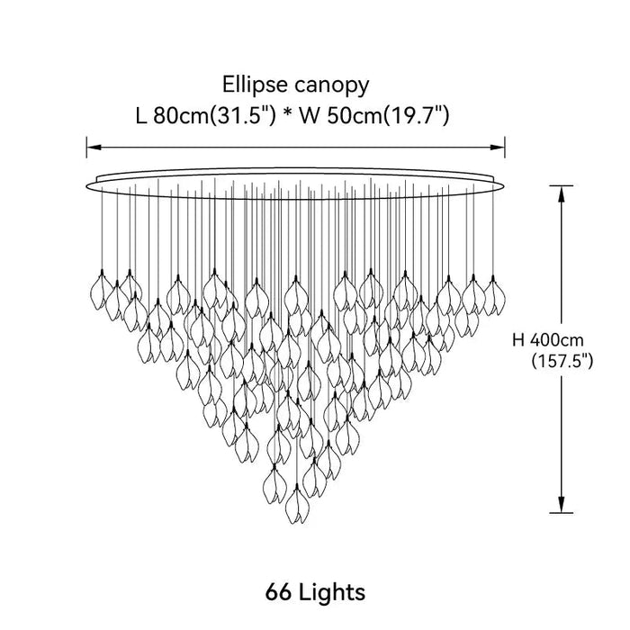 Bloom Staircase Chandelier - Simprolos
