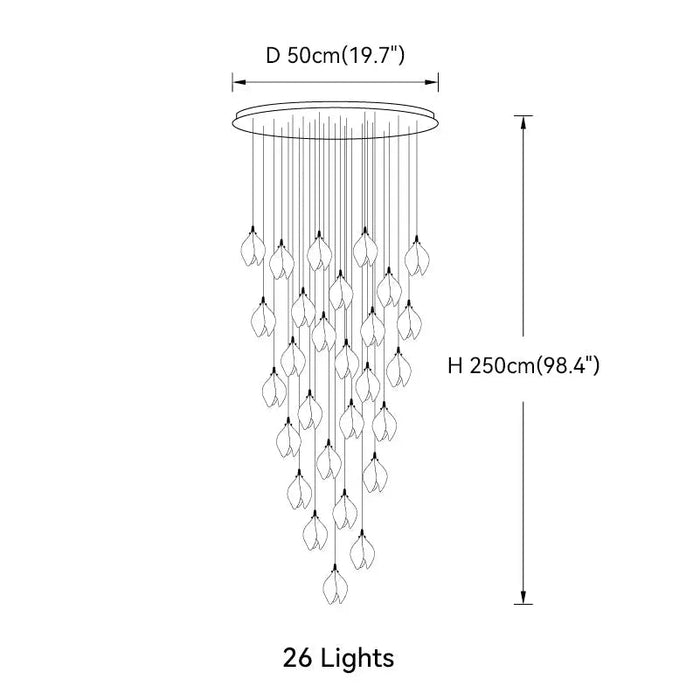 Bloom Staircase Chandelier - Simprolos