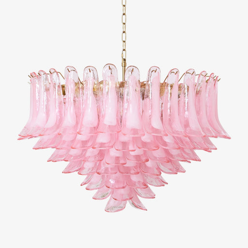 Blush Pink Glass Chandelier - Simprolos