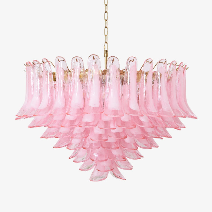 Blush Pink Glass Chandelier - Simprolos