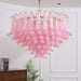 Blush Pink Glass Chandelier - Simprolos