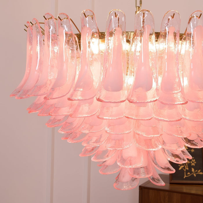 Blush Pink Glass Chandelier - Simprolos