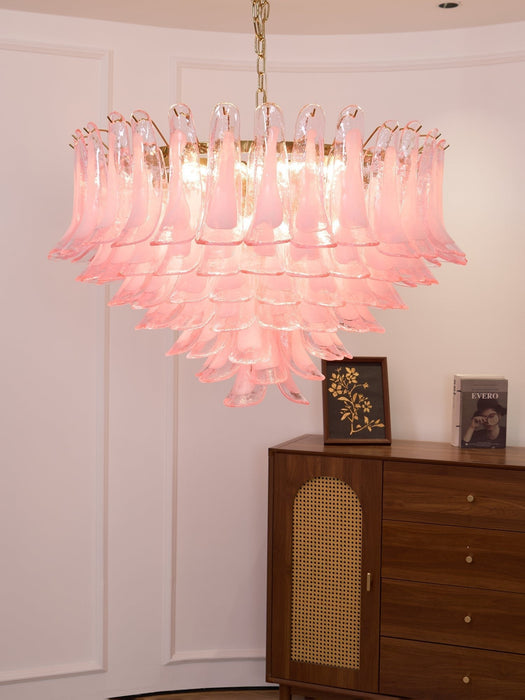Blush Pink Glass Chandelier - Simprolos