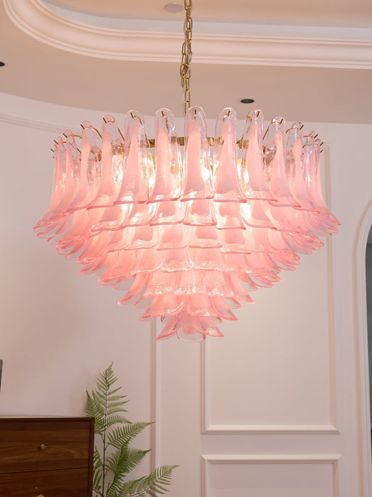 Blush Pink Glass Chandelier - Simprolos