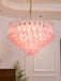 Blush Pink Glass Chandelier - Simprolos