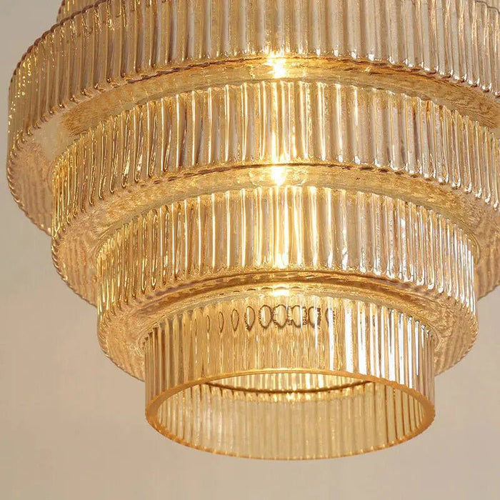 Bottle Shaped Brass Glass Pendant Light - Simprolos