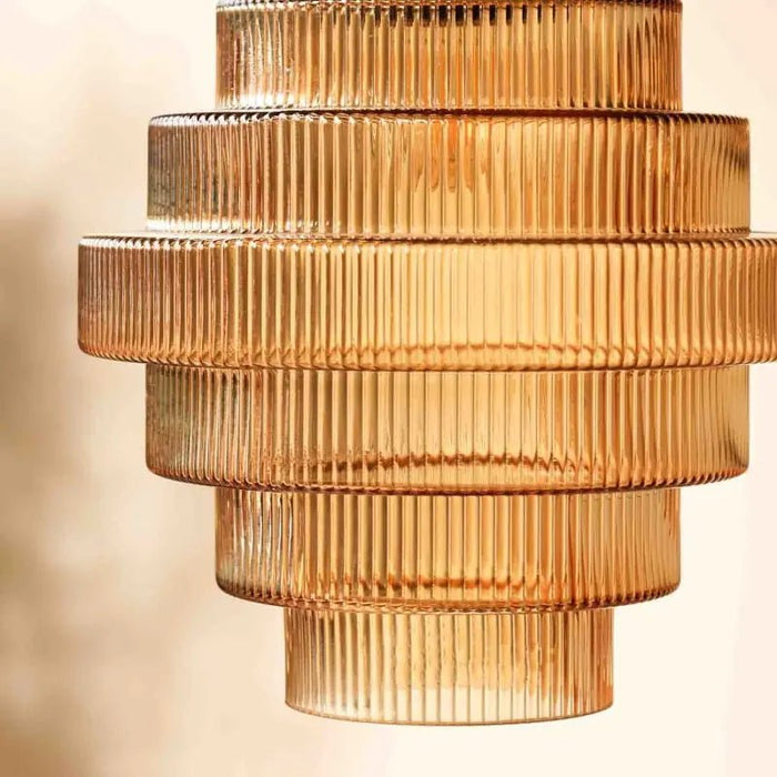 Bottle Shaped Brass Glass Pendant Light - Simprolos