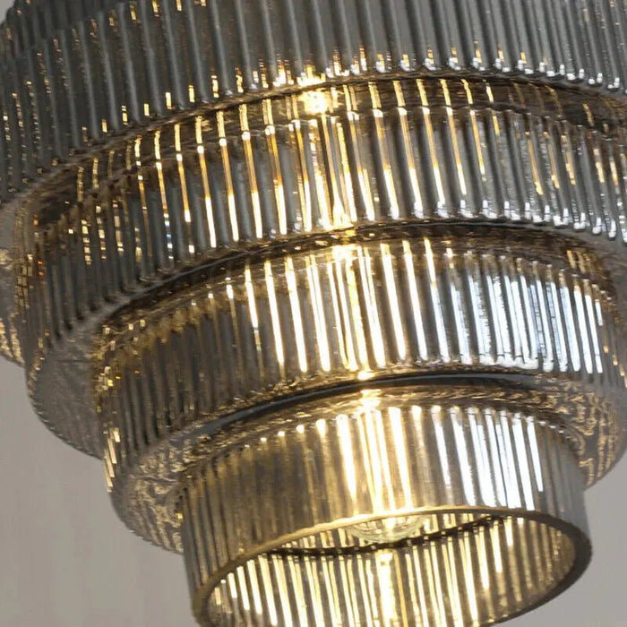 Bottle Shaped Brass Glass Pendant Light - Simprolos