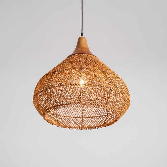 Braided Rattan Pendant Lamp - Simprolos