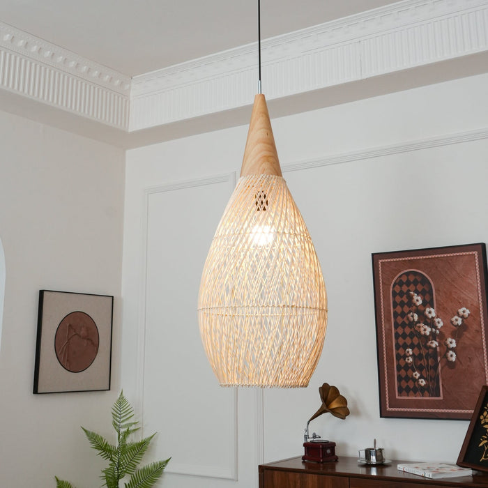 Braided Rattan Pendant Lamp - Simprolos
