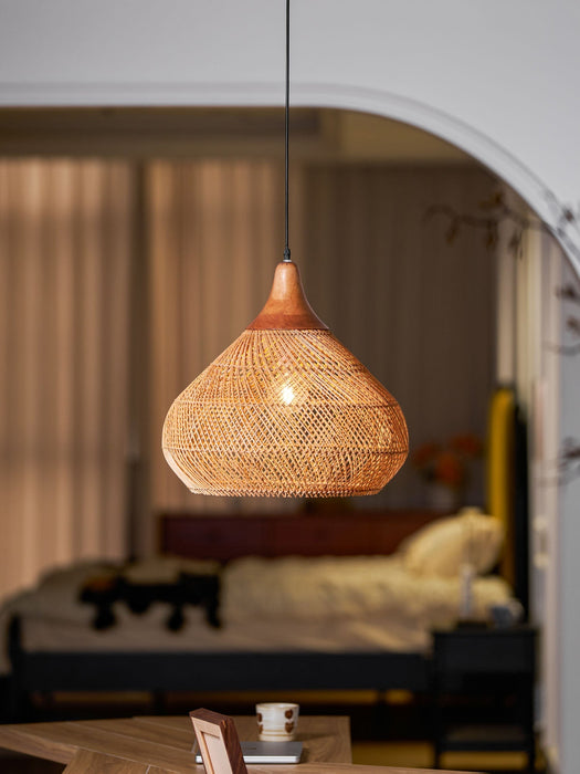 Braided Rattan Pendant Lamp - Simprolos