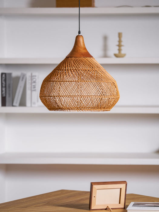 Braided Rattan Pendant Lamp - Simprolos
