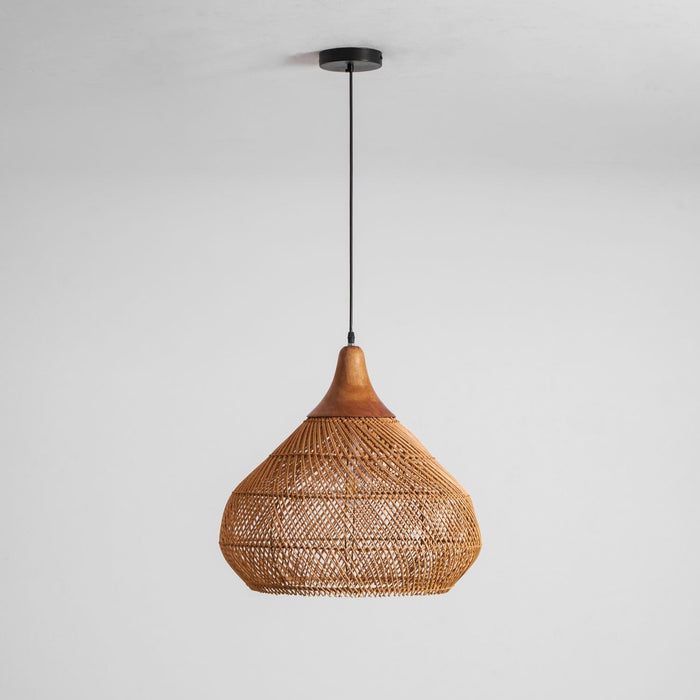 Braided Rattan Pendant Lamp - Simprolos
