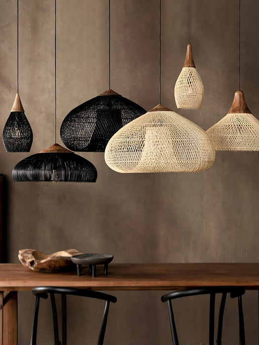Braided Rattan Pendant Lamp - Simprolos