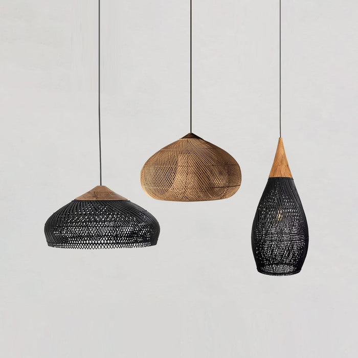 Braided Rattan Pendant Lamp - Simprolos