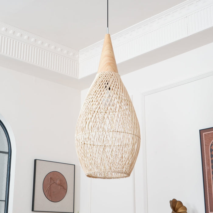 Braided Rattan Pendant Lamp - Simprolos