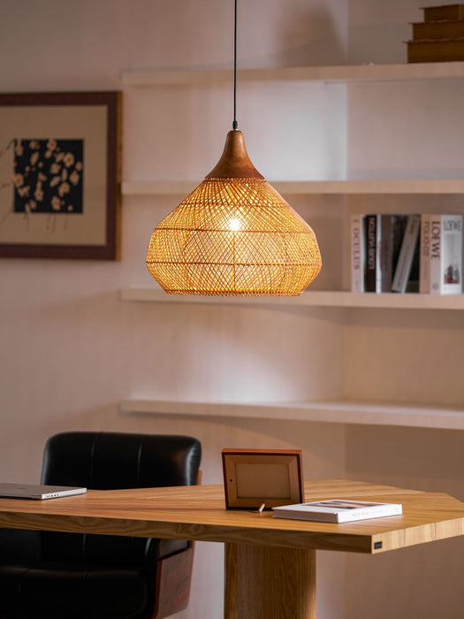 Braided Rattan Pendant Lamp - Simprolos