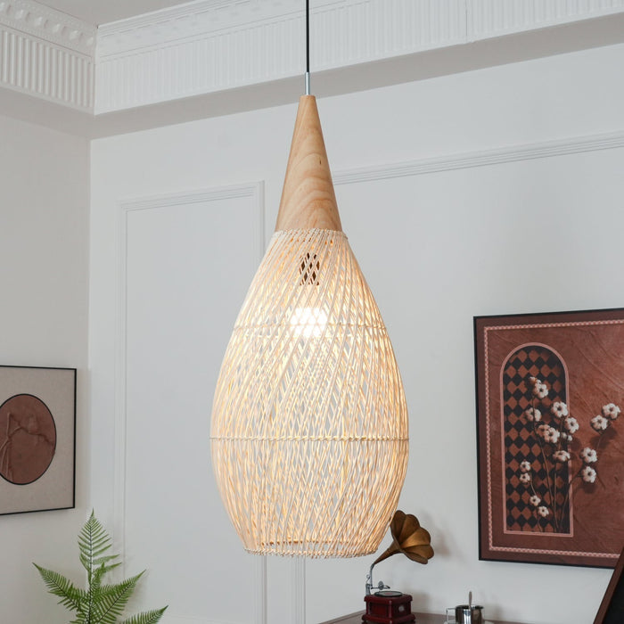 Braided Rattan Pendant Lamp - Simprolos