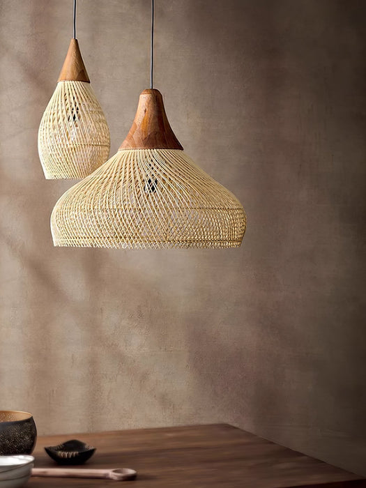 Braided Rattan Pendant Lamp - Simprolos
