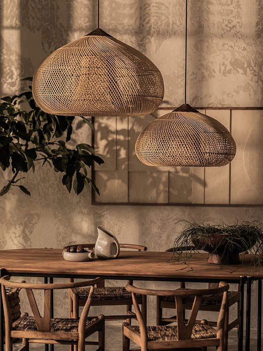 Braided Rattan Pendant Lamp - Simprolos
