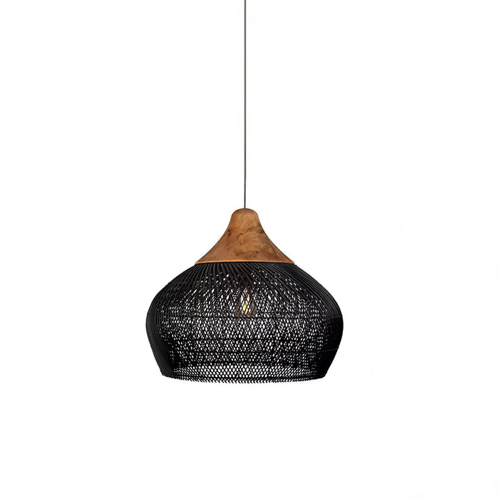 Braided Rattan Pendant Lamp - Simprolos