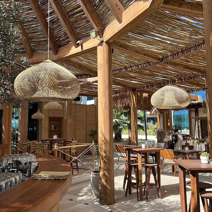 Braided Rattan Pendant Lamp - Simprolos
