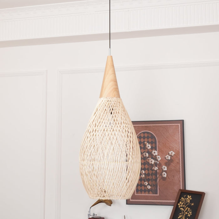 Braided Rattan Pendant Lamp - Simprolos