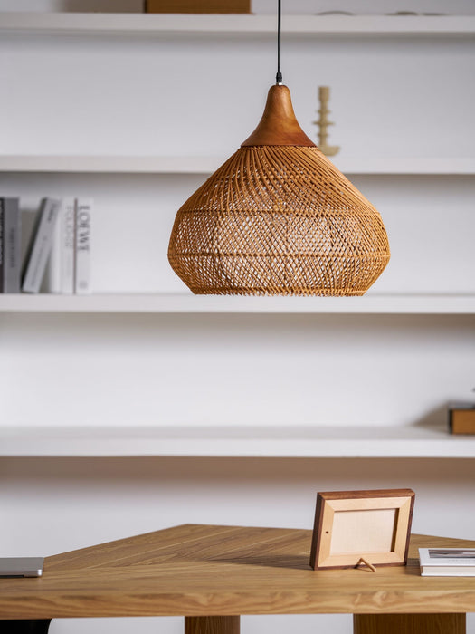 Braided Rattan Pendant Lamp - Simprolos