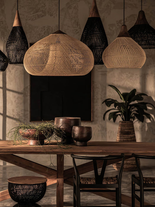 Braided Rattan Pendant Lamp - Simprolos