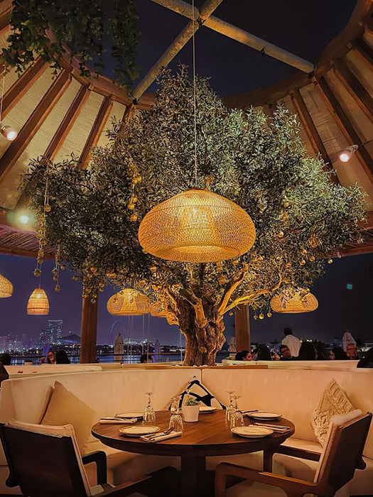 Braided Rattan Pendant Lamp - Simprolos