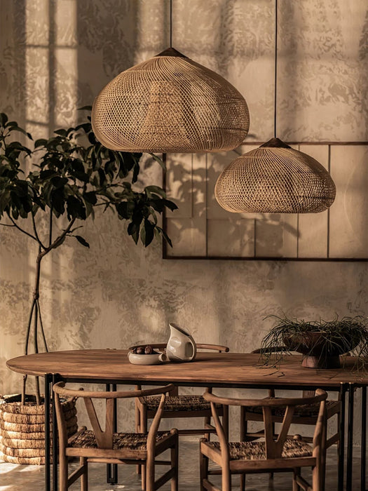 Braided Rattan Pendant Lamp - Simprolos