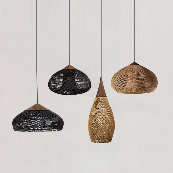 Braided Rattan Pendant Lamp - Simprolos