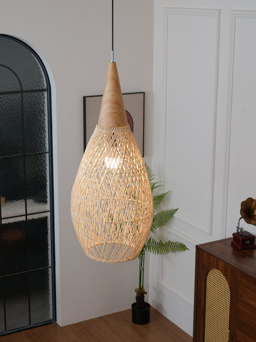 Braided Rattan Pendant Lamp - Simprolos