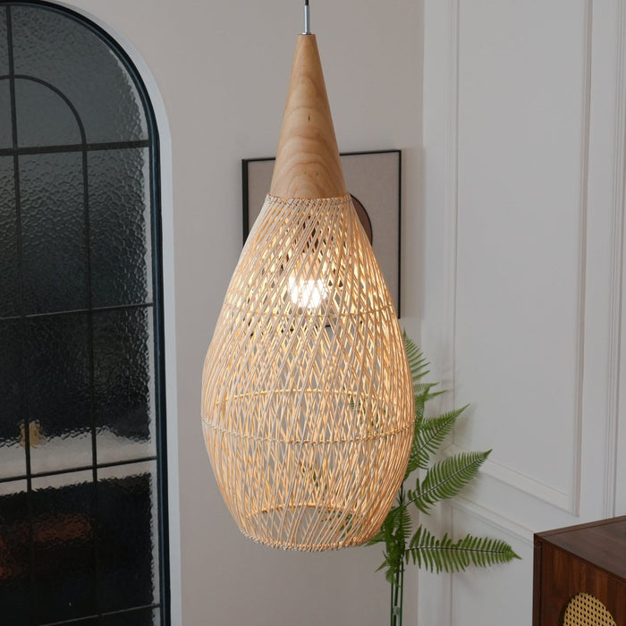 Braided Rattan Pendant Lamp - Simprolos