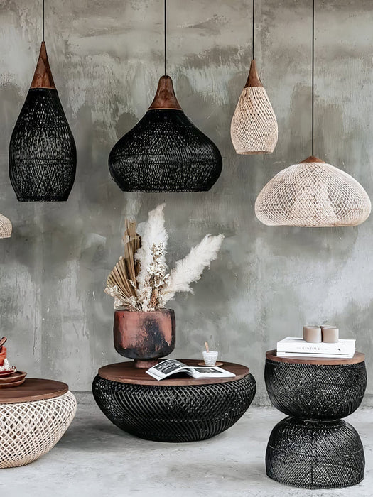 Braided Rattan Pendant Lamp - Simprolos