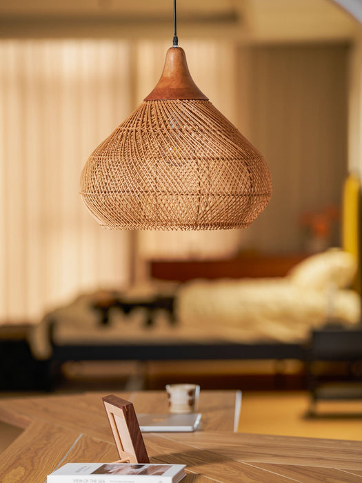 Braided Rattan Pendant Lamp - Simprolos