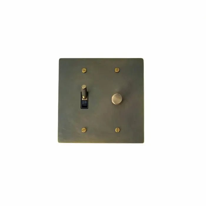 Brass Mixed Dimmer Switch (2 - Gang) - Simprolos