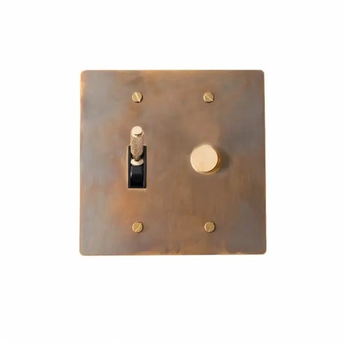 Brass Mixed Dimmer Switch (2 - Gang) - Simprolos