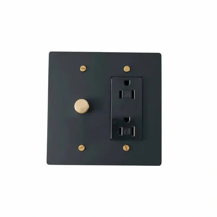 Brass Mixed Dimmer Switch (2 - Gang) - Simprolos