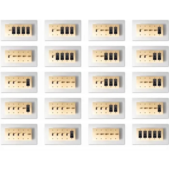 Brass Mixed Dimmer Switch (5 - Gang) - Simprolos