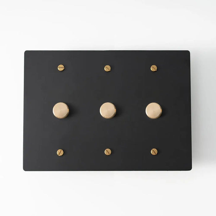 Brass Rotary Dimmer Switch (1 to 5 Gang) - Simprolos