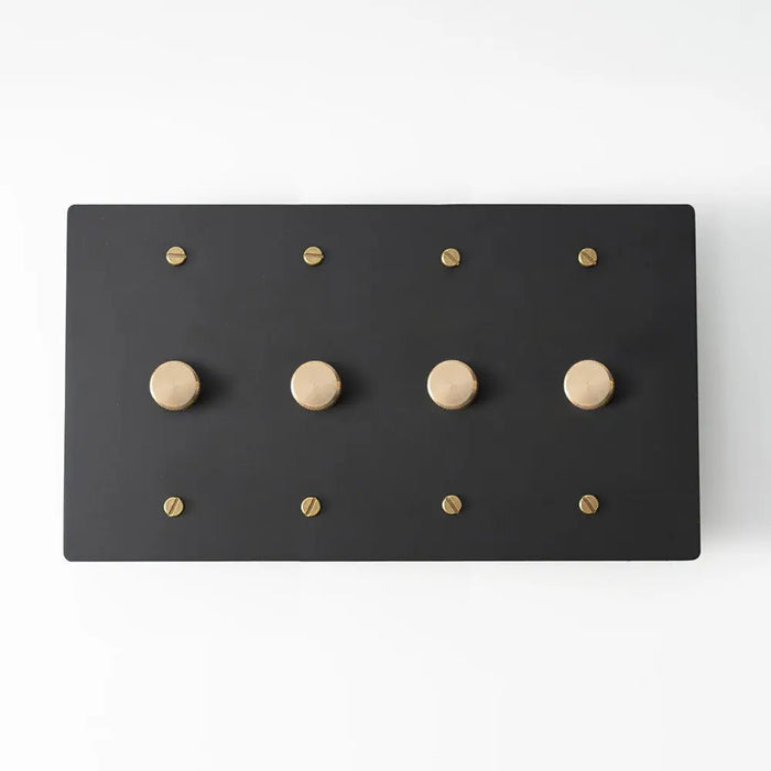 Brass Rotary Dimmer Switch (1 to 5 Gang) - Simprolos