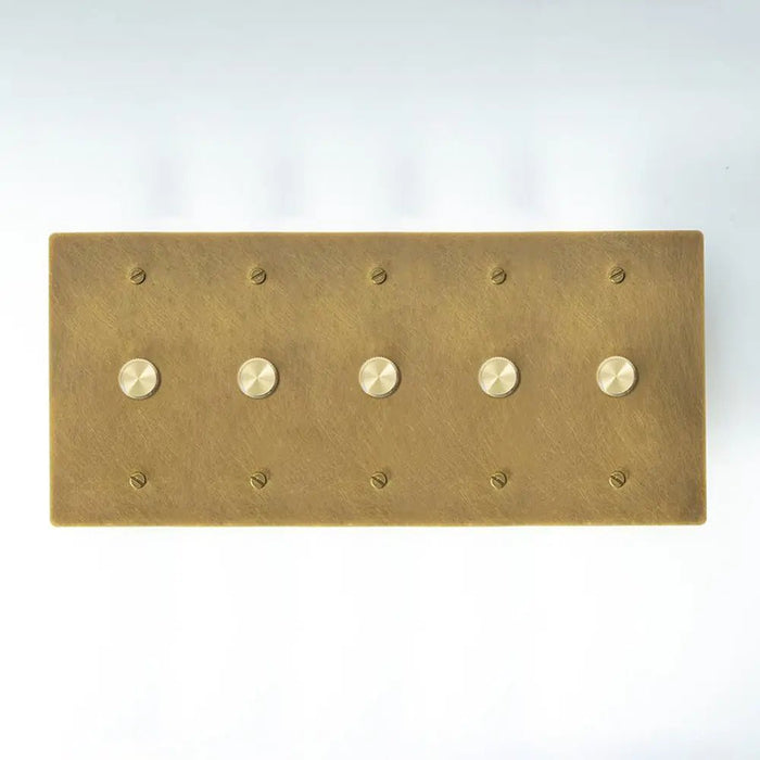 Brass Rotary Dimmer Switch (1 to 5 Gang) - Simprolos