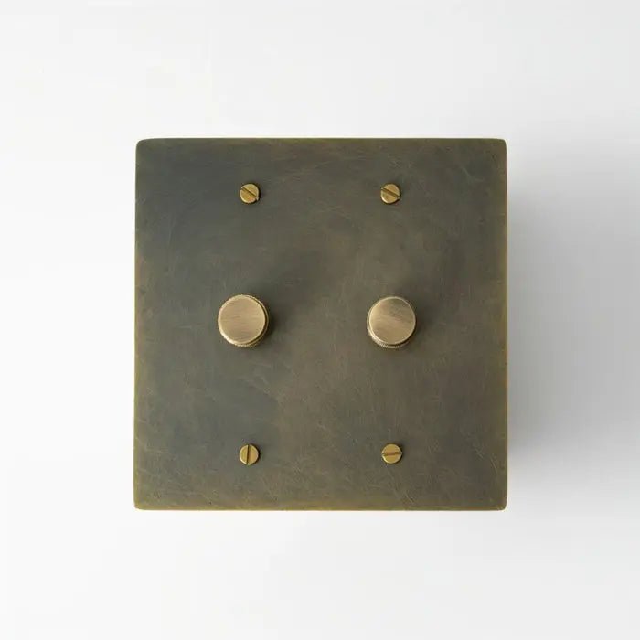 Brass Rotary Dimmer Switch (1 to 5 Gang) - Simprolos
