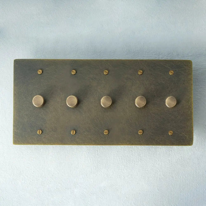 Brass Rotary Dimmer Switch (1 to 5 Gang) - Simprolos