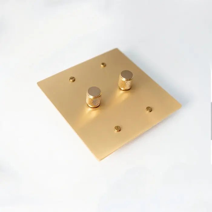 Brass Rotary Dimmer Switch (1 to 5 Gang) - Simprolos